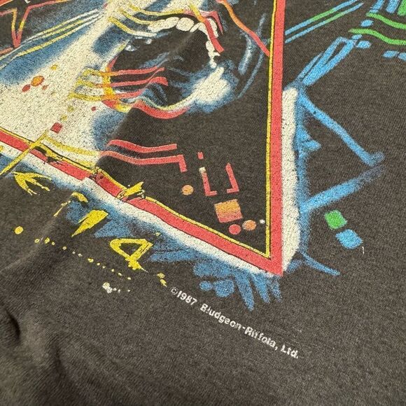 Vintage 1987 Def Leppard Hysteria Tour Band Graphic T-shirt Tee Men size Medium - Picture 3 of 6